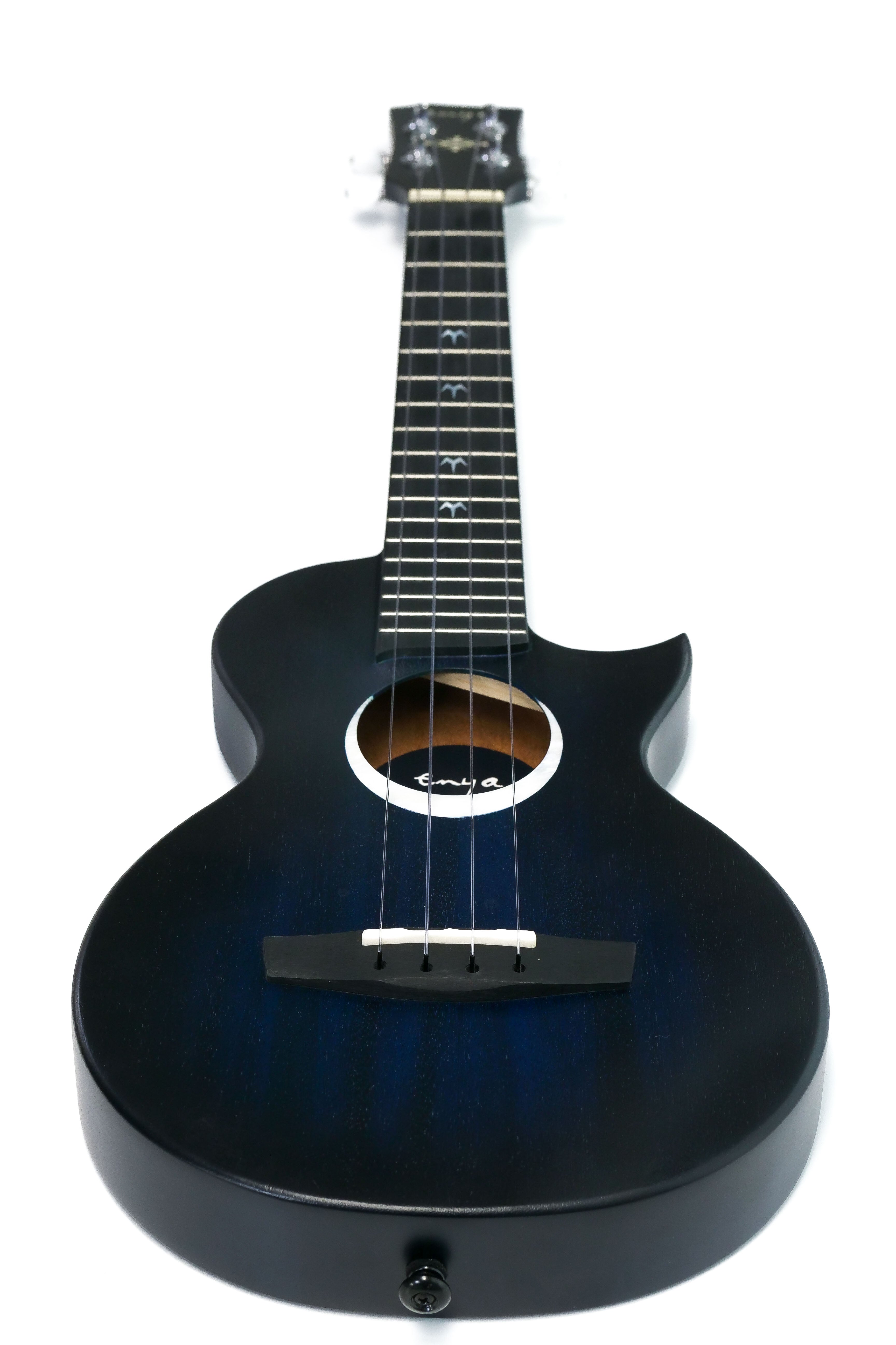 Enya EUT-MOON-BU Taimane Signature Solid Mahogany Acoustic Tenor Ukulele - Blue