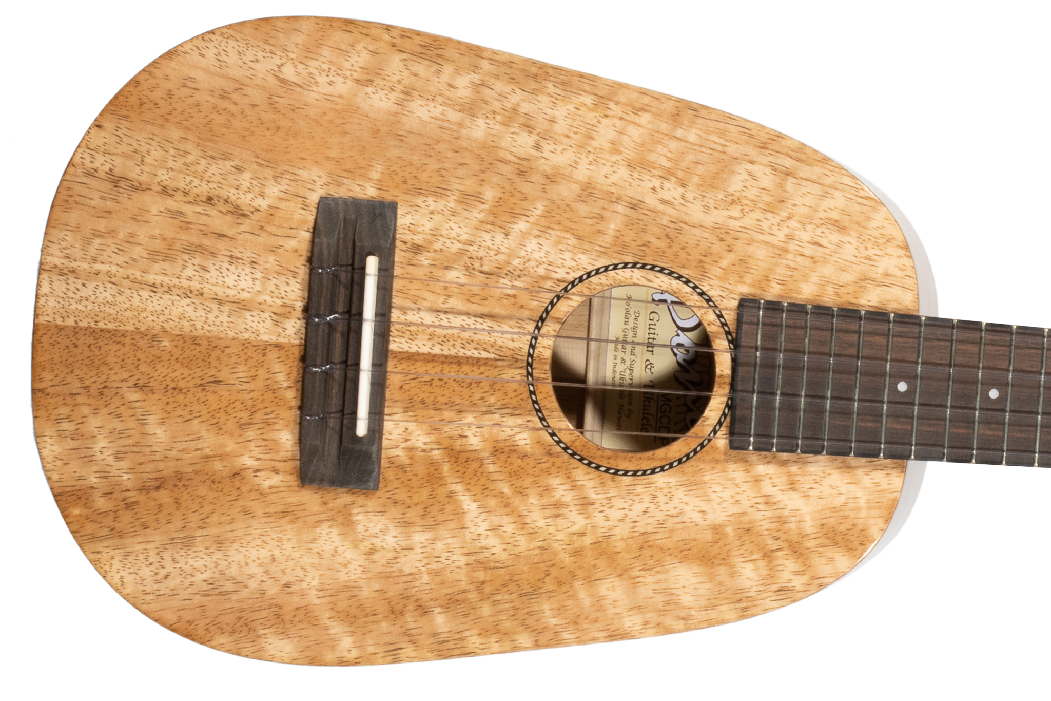 Pono MGCDP Deluxe Pineapple Concert Ukulele All Solid Mango "Olly"