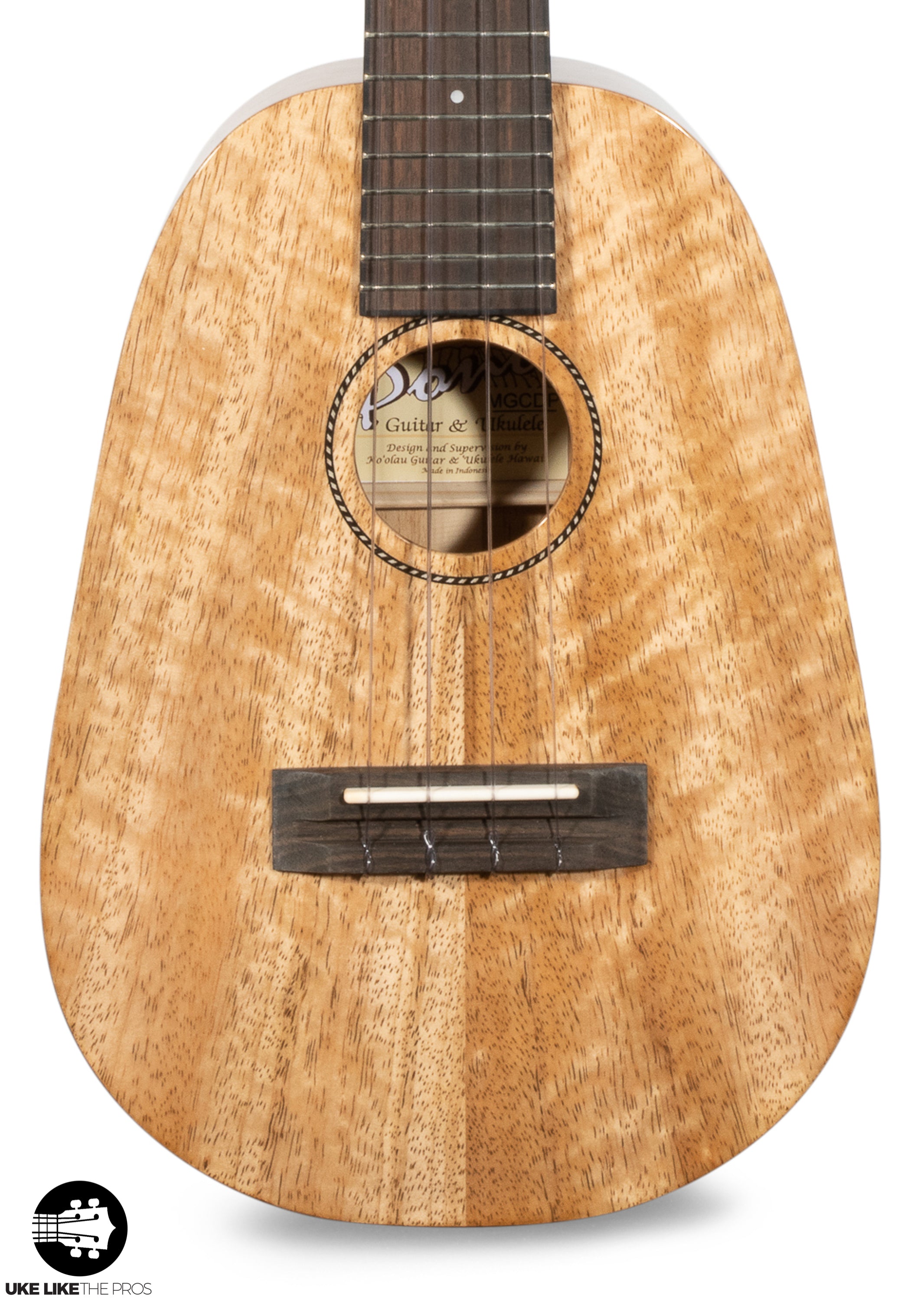 Pono MGCDP Deluxe Pineapple Concert Ukulele All Solid Mango "Olly"