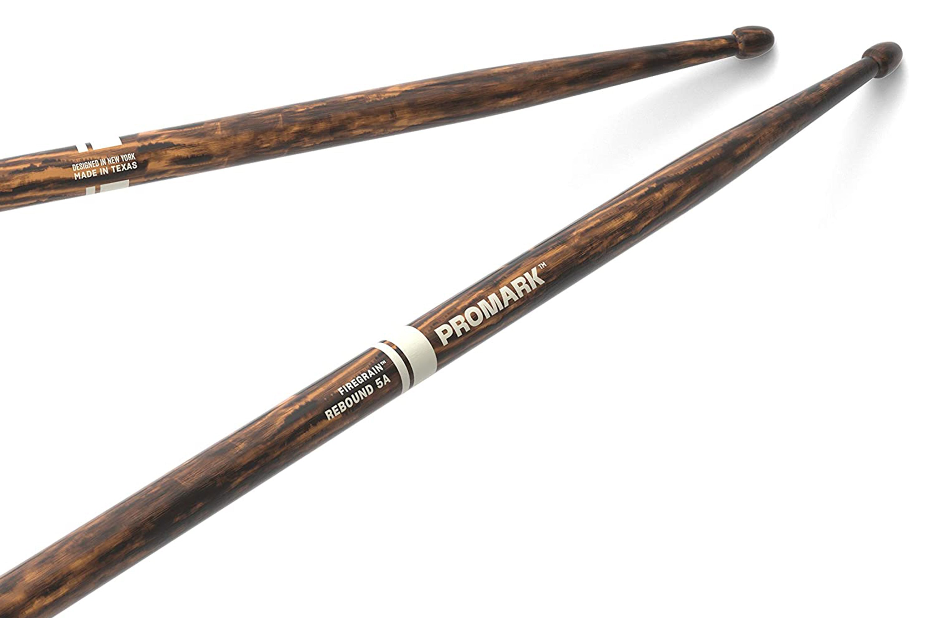 ProMark Rebound 5A FireGrain Hickory Drumstick Acorn Wood Tip