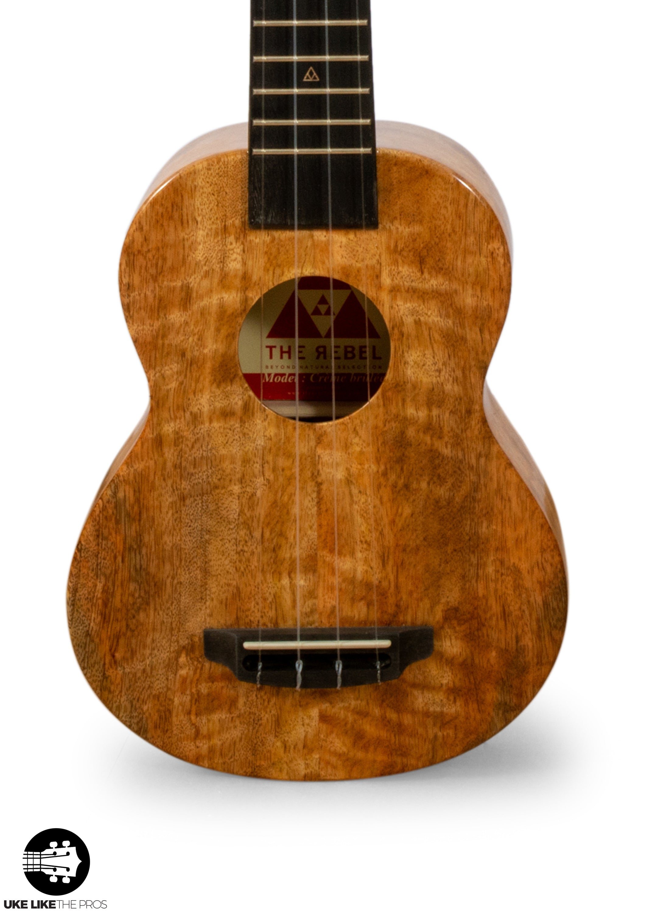 Rebel Creme Brulee Slimline Soprano Ukulele Mango