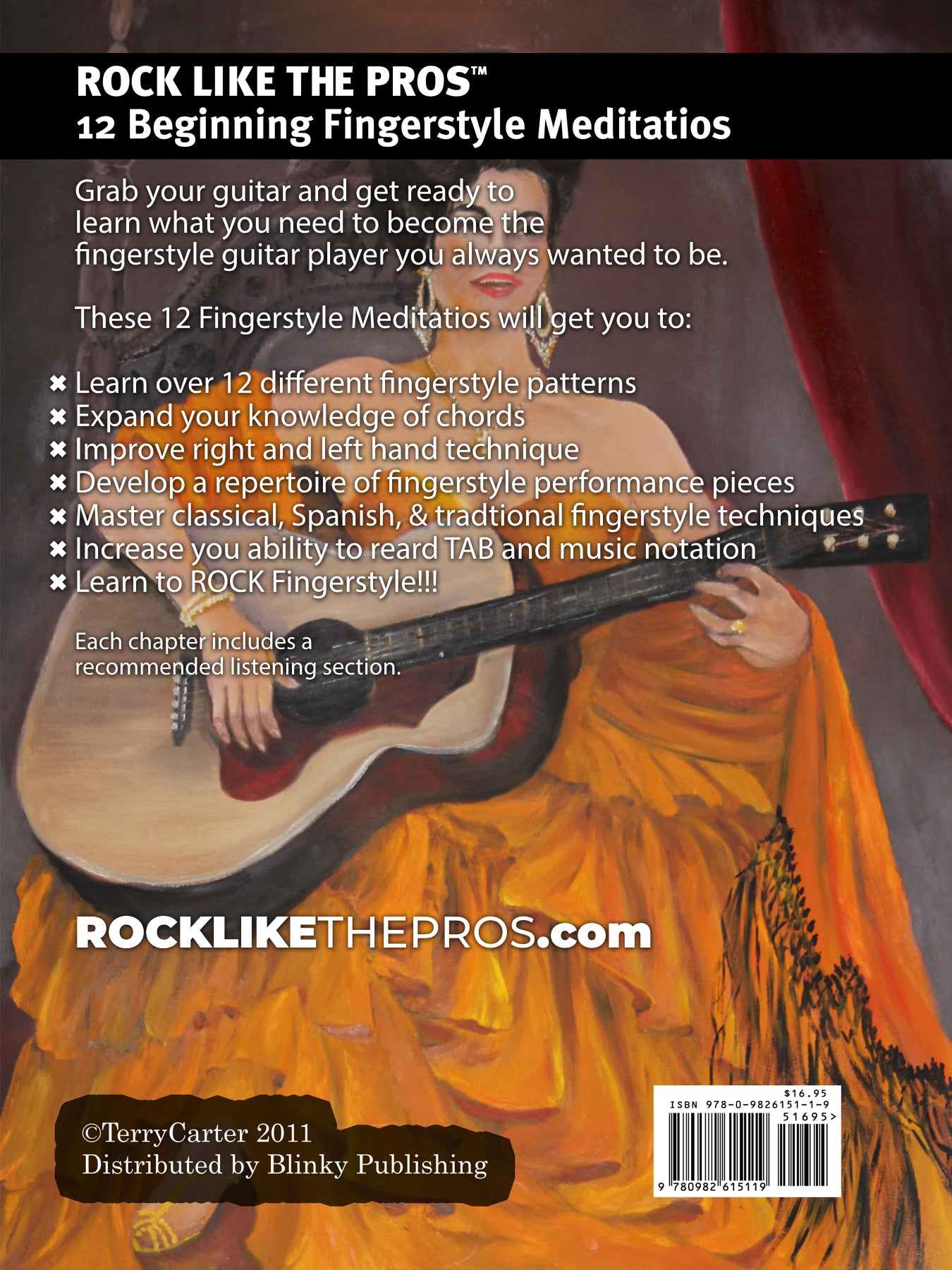 Rock Like The Pros 12 Beginning Guitar Fingerstyle Mediatios