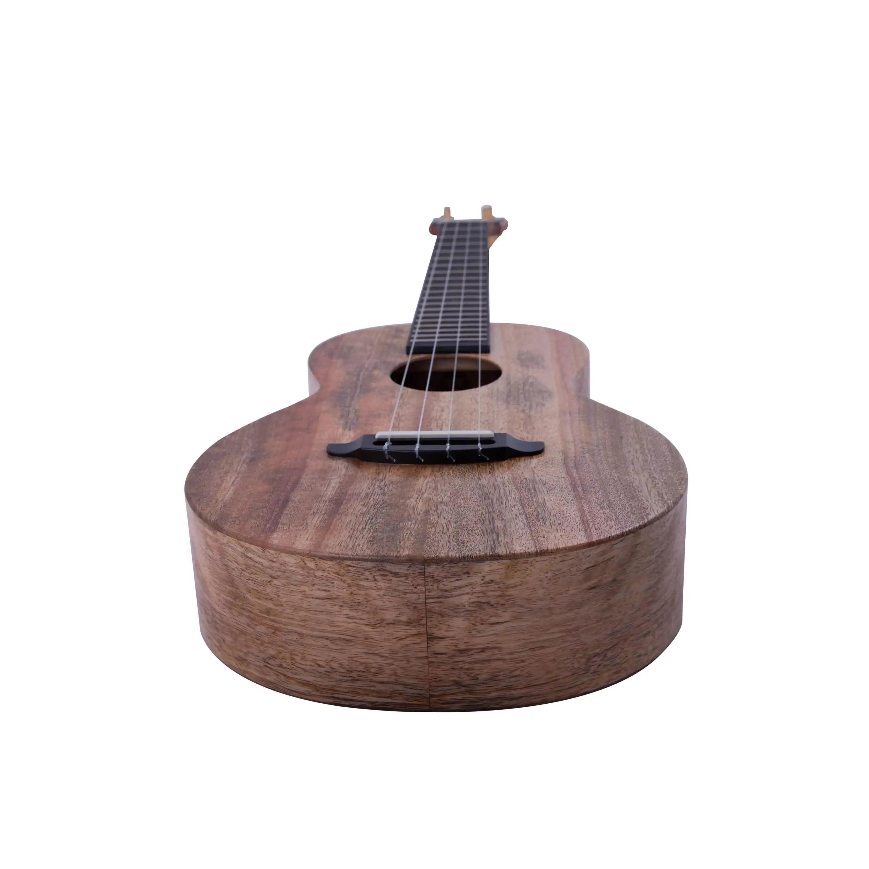 Rebel ukulele with natural wood finish, matte body, and black fretboard at Terry Carter Music Store