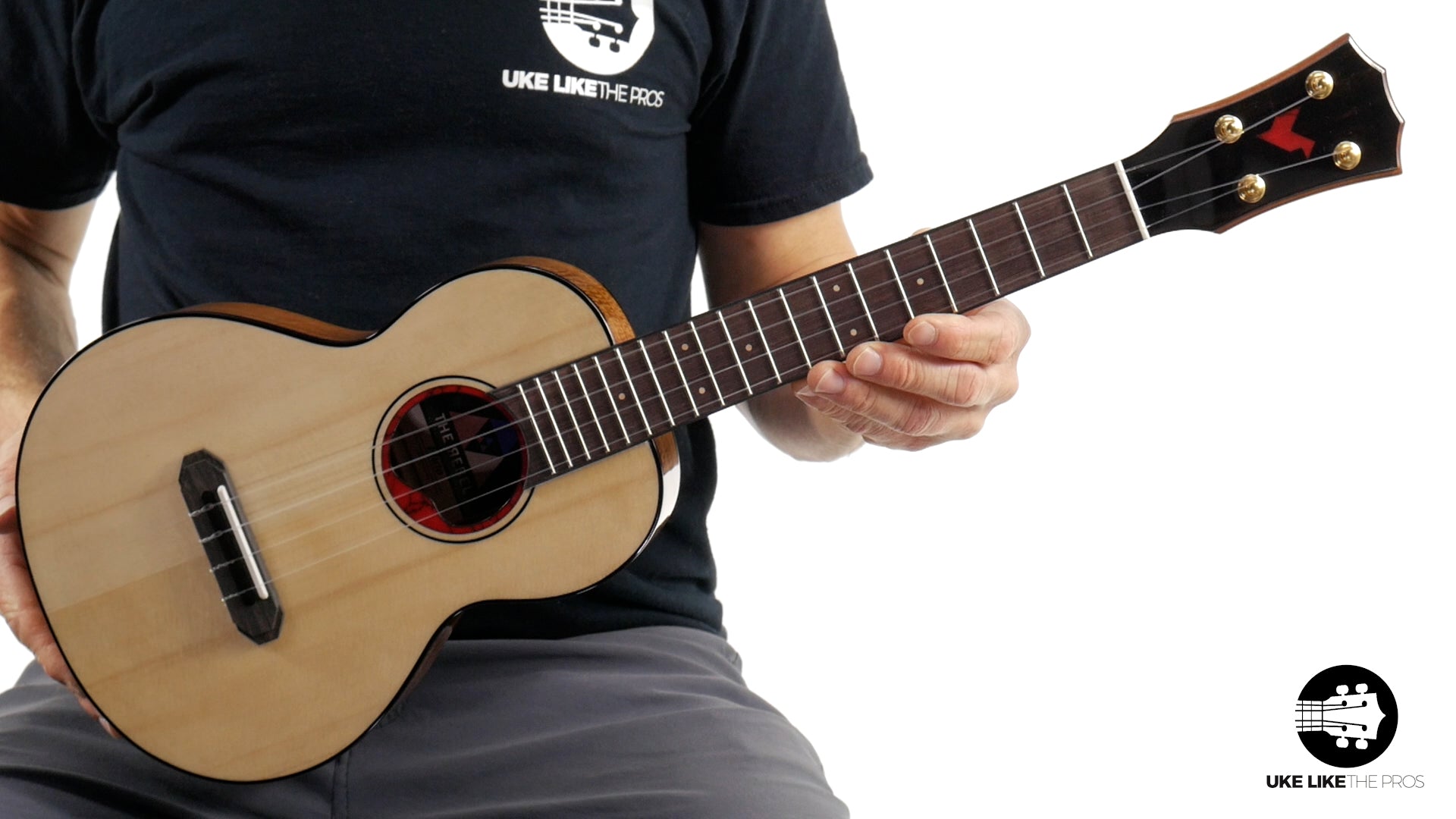Rebel Pluto Tenor Ukulele Solid Spruce Top and Curly Acacia "Sathorn"