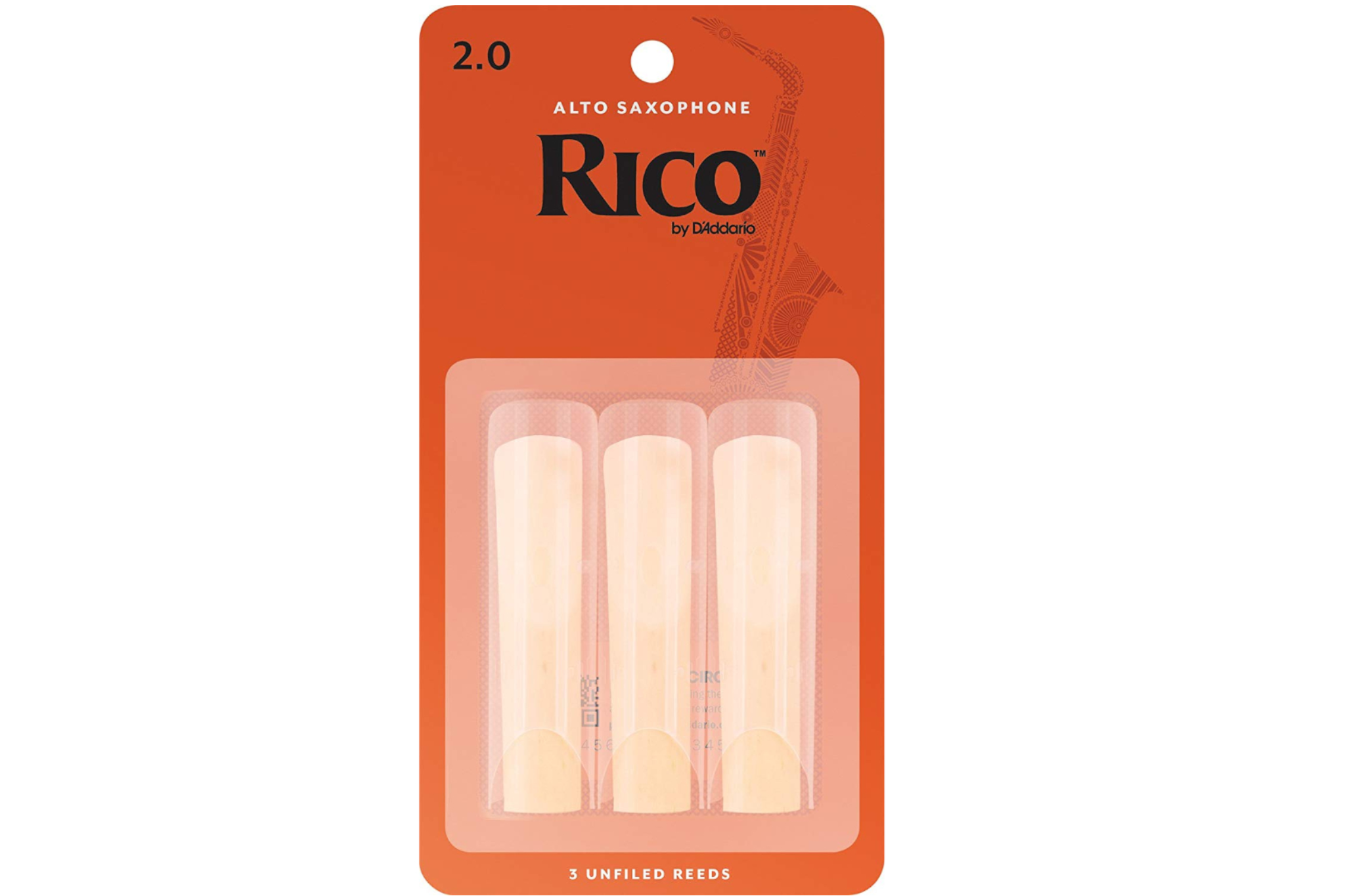 Rico by D'Addario Alto Saxophone Reeds Strength 2.0 3 Pack Terry