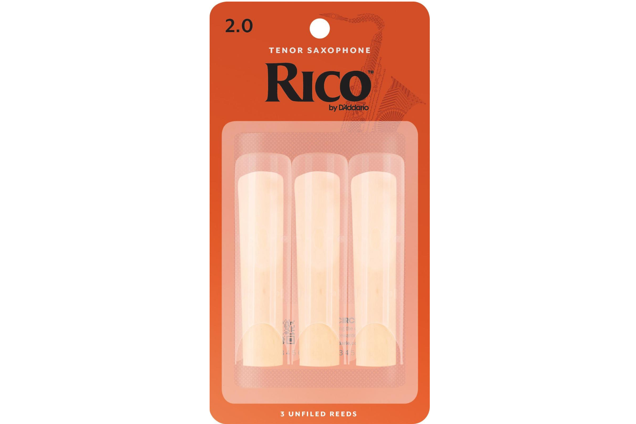Rico by D'Addario Tenor Saxophone Reeds Strength 2.0 - 3 Pack