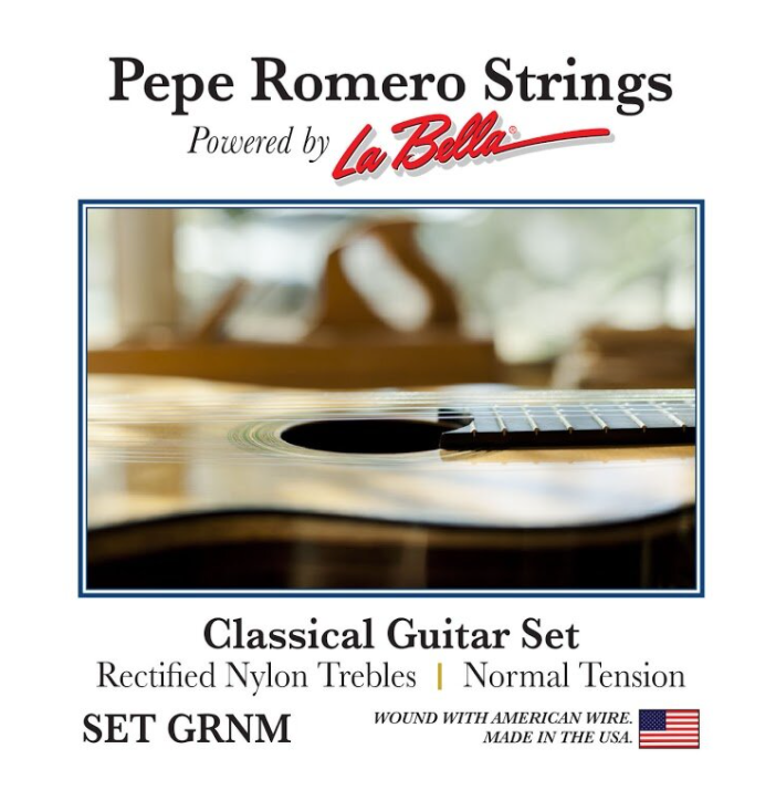 Pepe Romero (GRNM) Classical Guitar Set, Rectified Nylon Trebles, Normal Tension