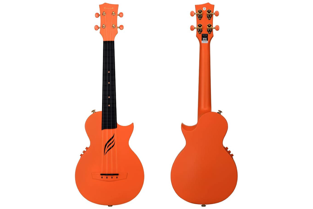 Enya Nova UE/OR Concert Orange Ukulele Carbon Fiber AcousticPlus Pickup "Narnia'