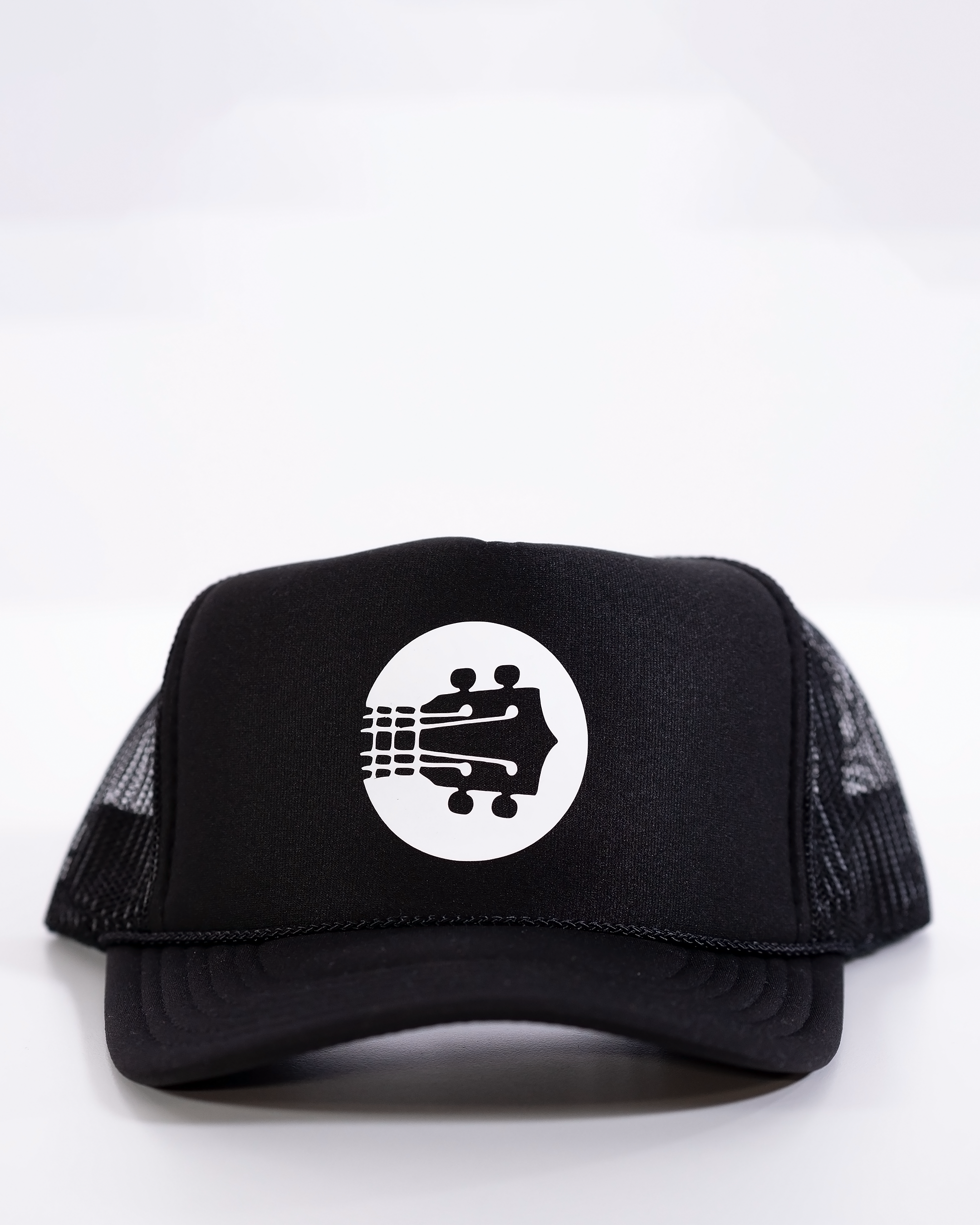 ULTP Trucker Hat BLACK Hat WHITE Logo