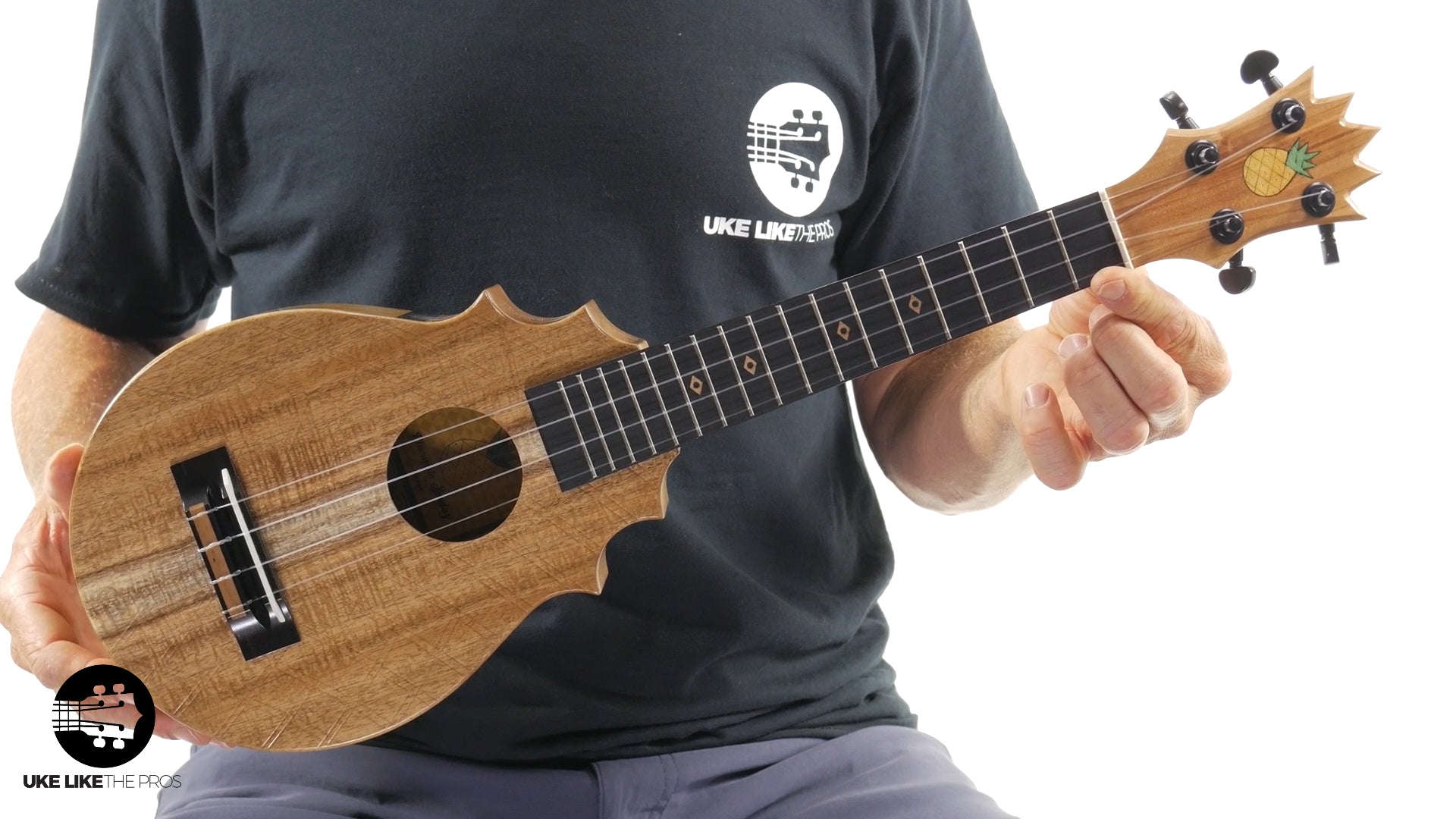 UkeSA Pineapple Sunday Opio Concert Ukulele Acacia "White Fang"