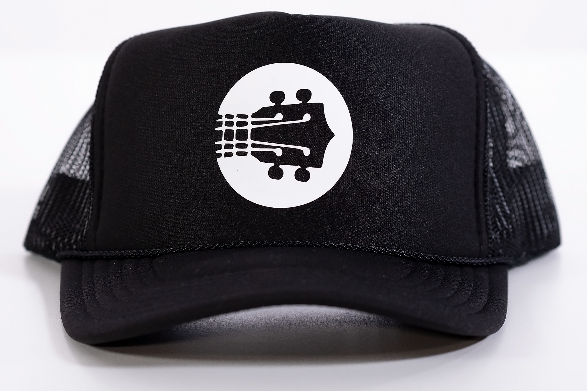 ULTP Trucker Hat BLACK Hat WHITE Logo