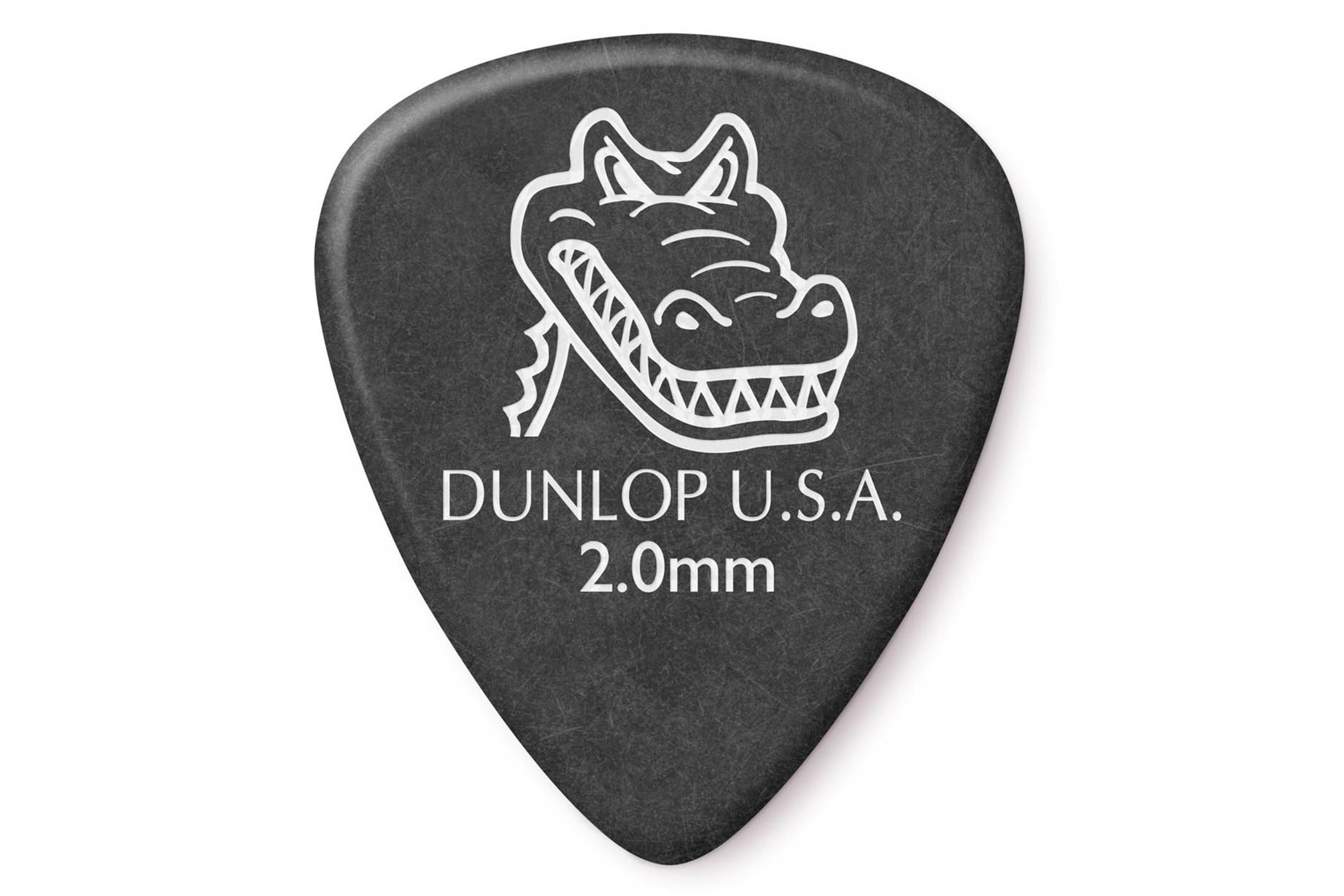 Dunlop Gator Grip® Standard 2.0mm Black Guitar & Ukulele Picks 12 Pack