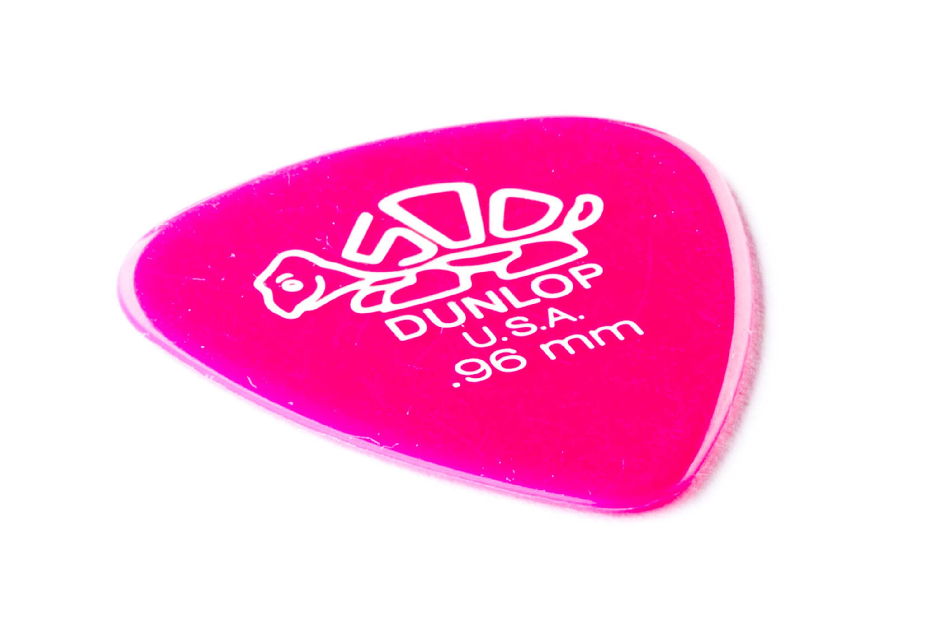 Dunlop Delrin 500 Standard .96mm Dark Pink Guitar & Ukulele Picks 12 Pack