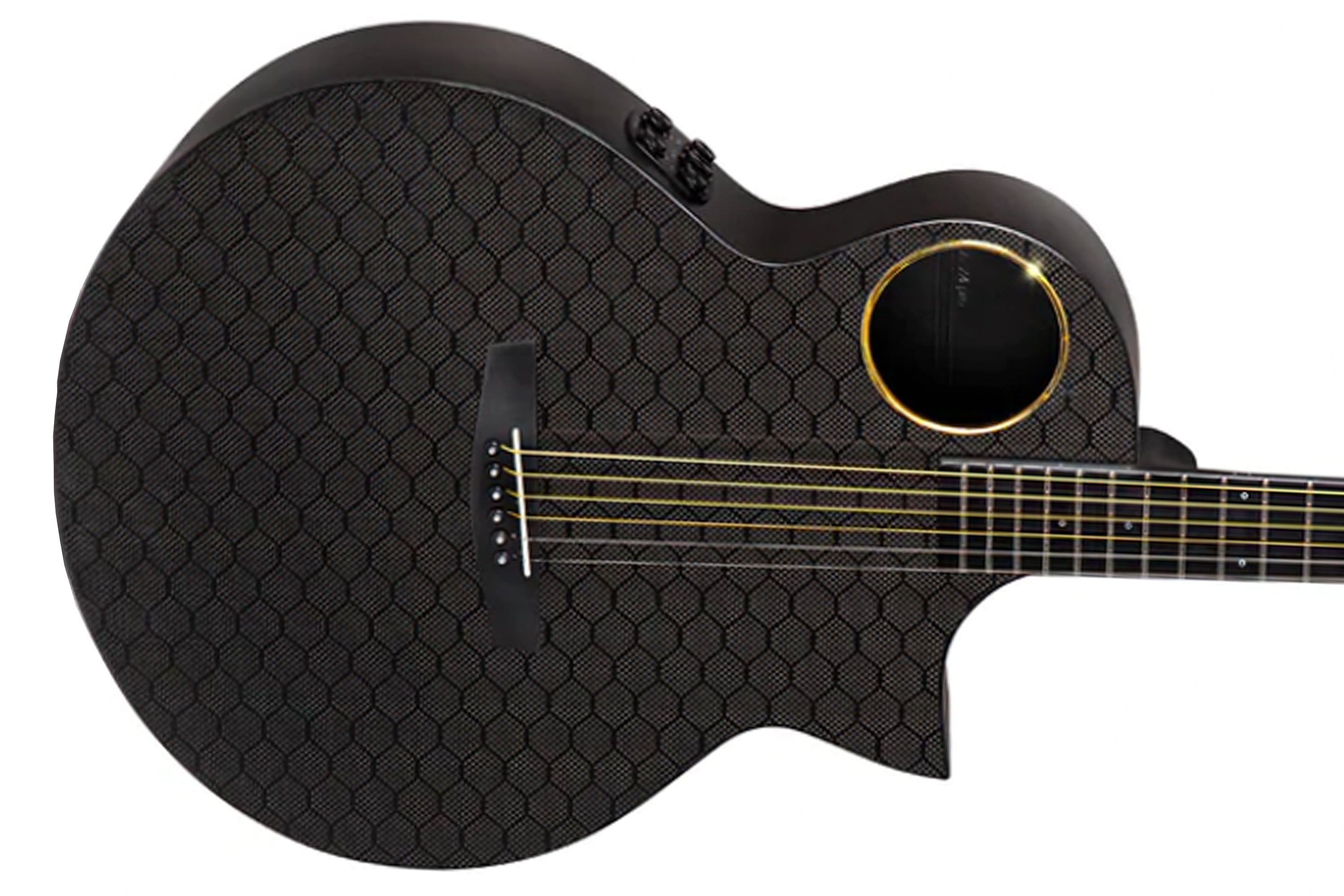 Enya Carbon X4 Carbon Fiber Acoustic Electric Guitar - Black