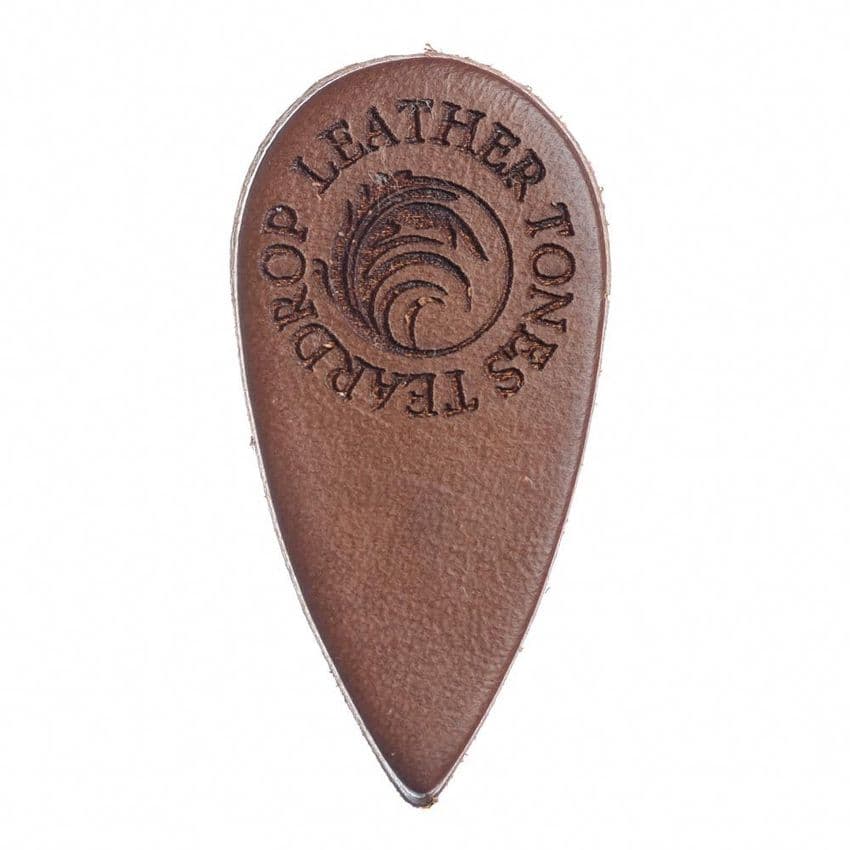 Leather Tones Teardrop Whiskey Leather Guitar Pick - 1 Pick