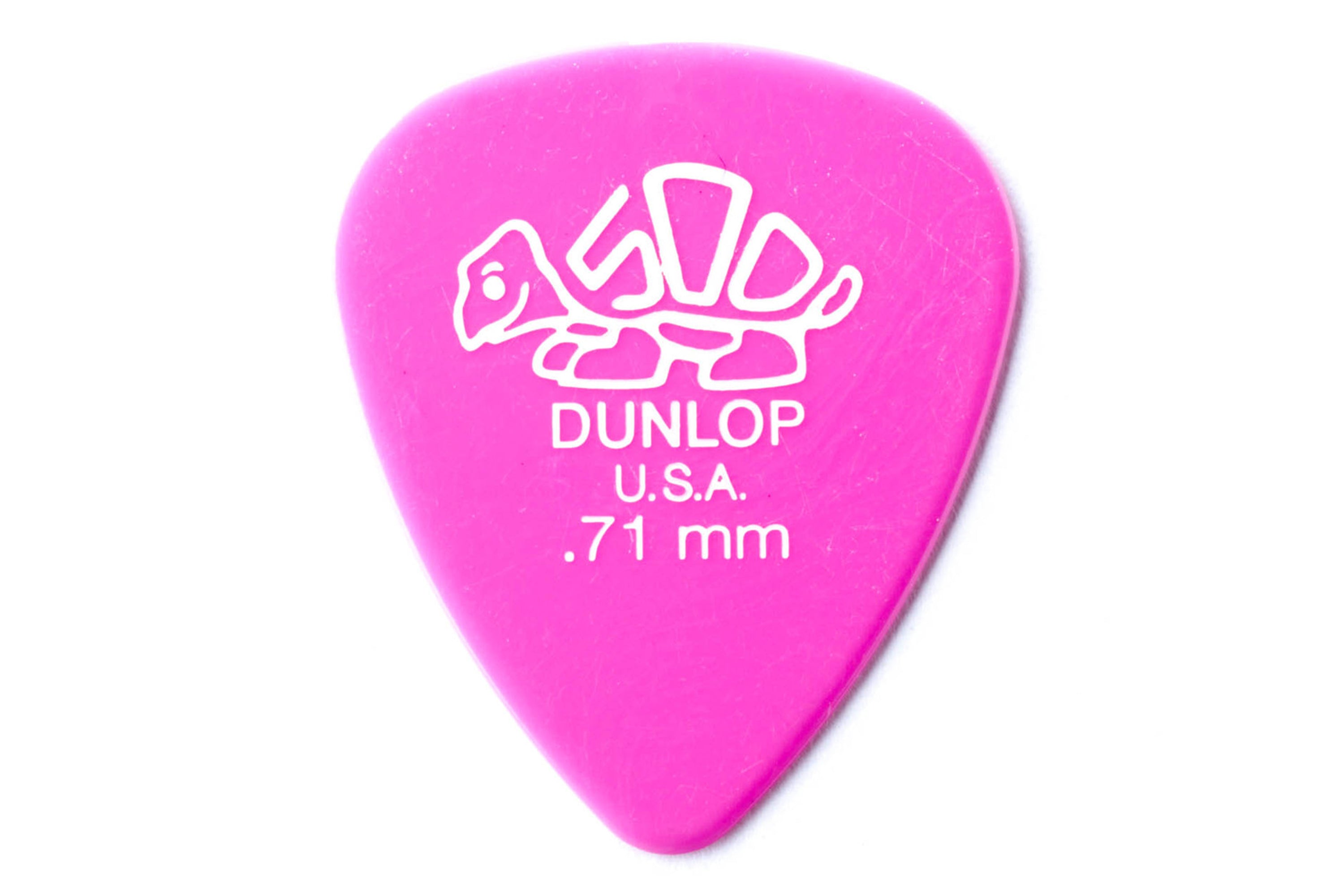 Dunlop Delrin 500 Standard .71mm Medium Pink Guitar & Ukulele Pick - SINGLE PICK