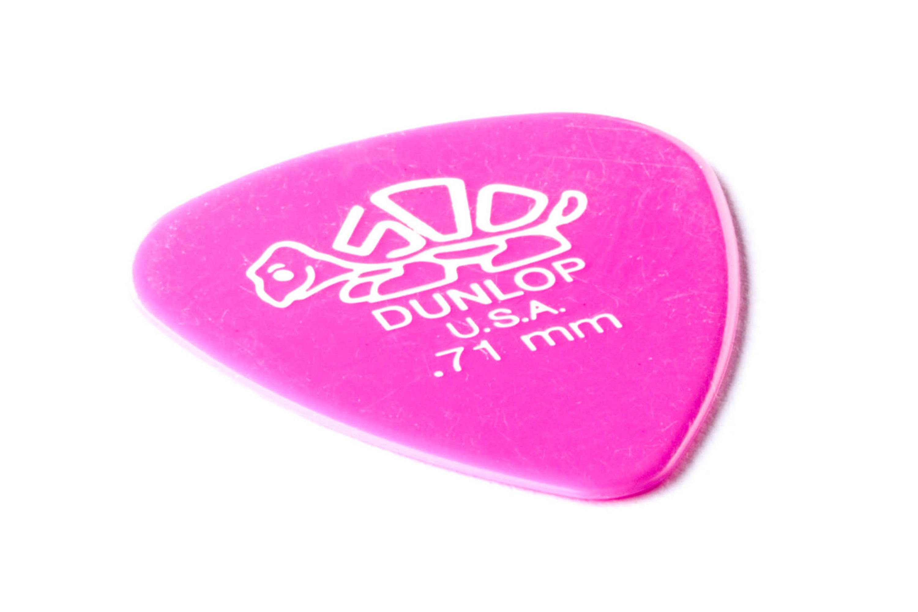 Dunlop Delrin 500 Standard .71mm Medium Pink Guitar & Ukulele Picks 12 Pack