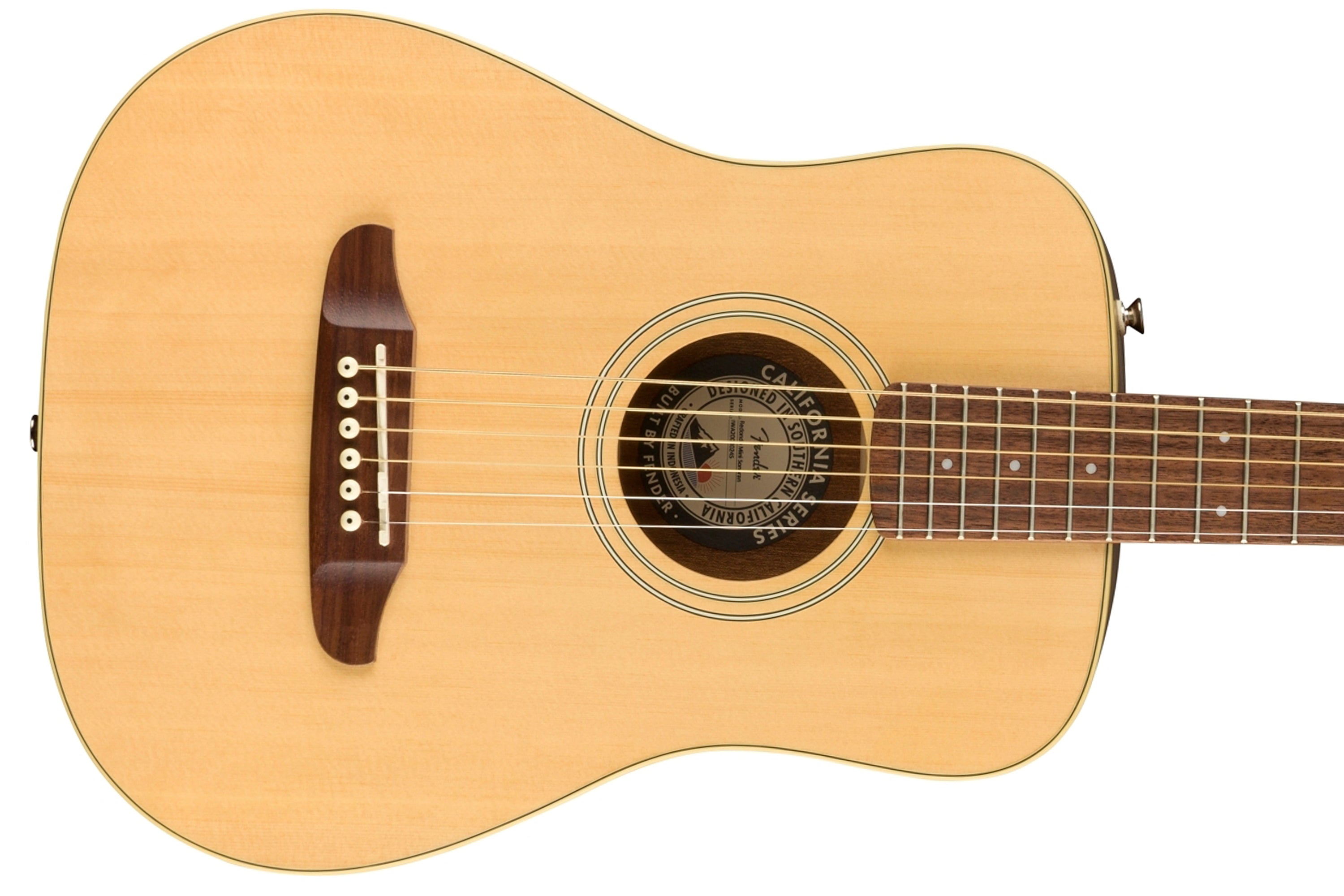 Fender Redondo Mini Acoustic Guitar With Bag - Natural